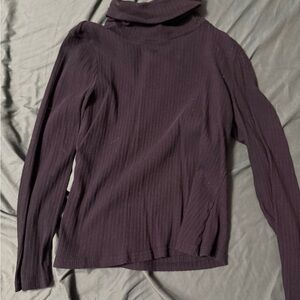 Ribbed Black Turtleneck Sweater
